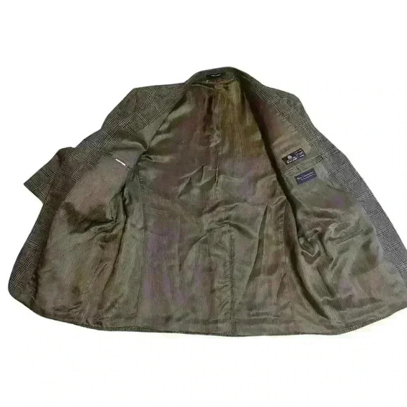 Polo University Ralph Lauren Lambs Wool Checked Sportcoat Jacket Blazer Mens 42R - Picture 9 of 11